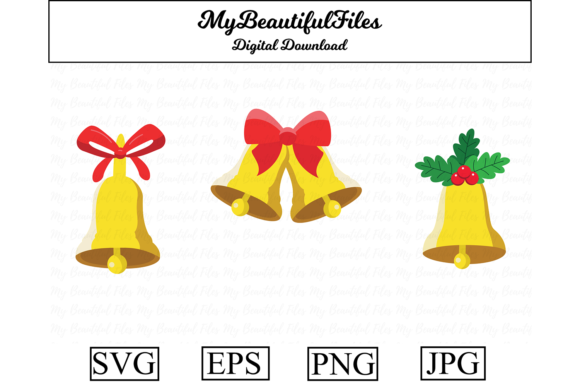 Christmas Bells Clipart Illustration 1