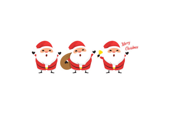 Christmas Character Santa Vector Set for Festive Branding