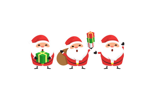 Christmas Characters Santa Vector Sets for Festive Branding