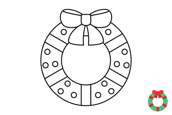 Christmas Decoration Coloring Illustrations