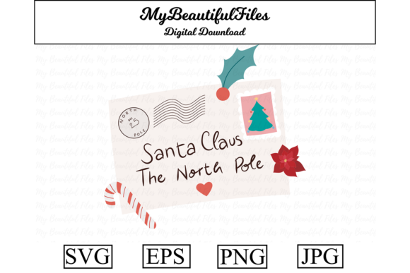 Christmas Letter to Santa Clipart Design