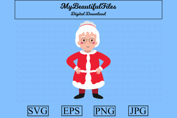 Christmas Mrs. Claus Clipart Illustrations