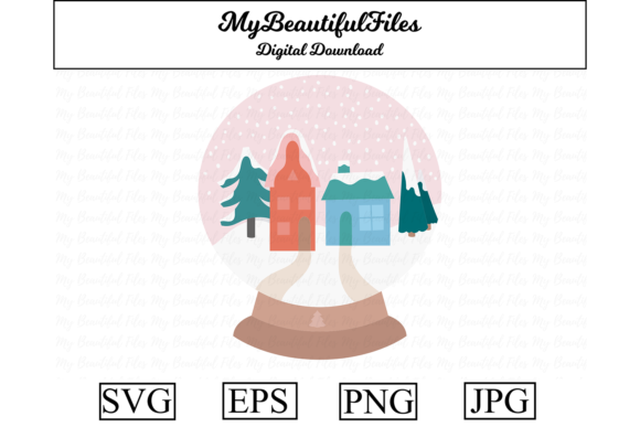 Christmas Snow Globe Clipart for Editorial Design