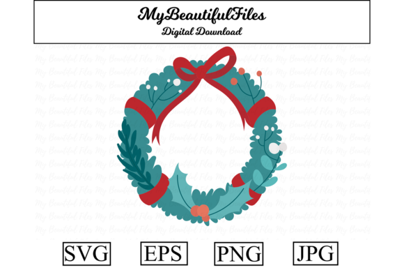 Christmas Wreath Clipart Design