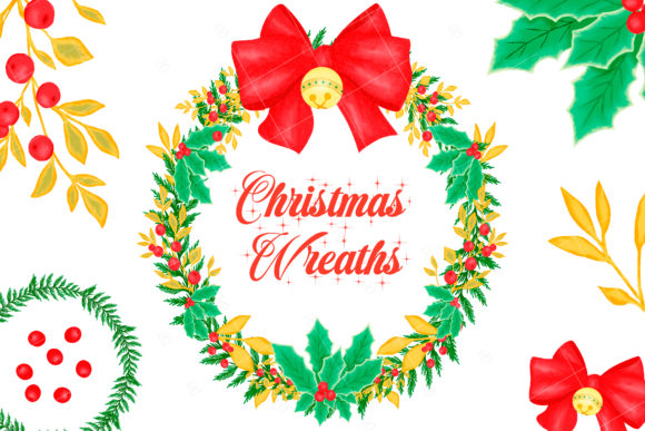 Christmas Wreaths Clipart