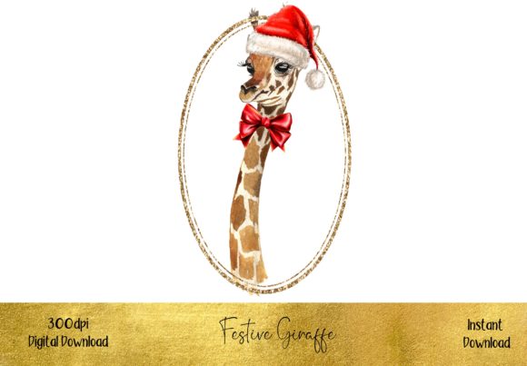 Cute Christmas Giraffe