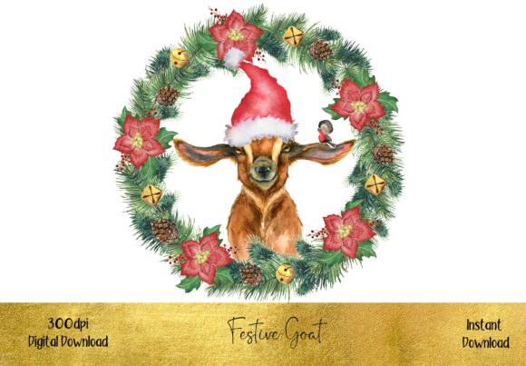 Cute Christmas Goat