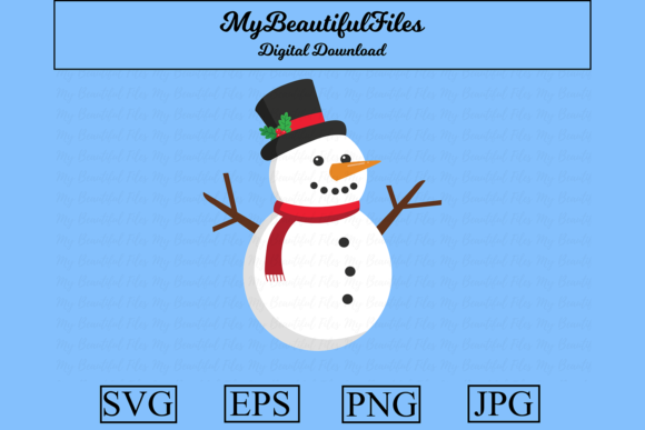 Snowman Christmas Clipart Illustration